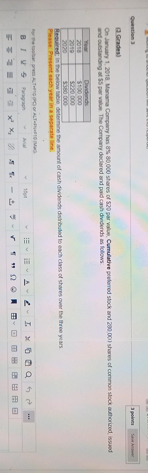  q3 SUCC Question 3 3 points Save Answer (3 Grades) On