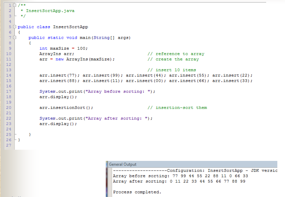 given in Section 3.3: Add a method called noDups() that removes duplicates