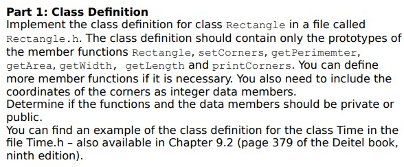 stores only the Cartesian coordinates of the four coordinates of the rectangle.