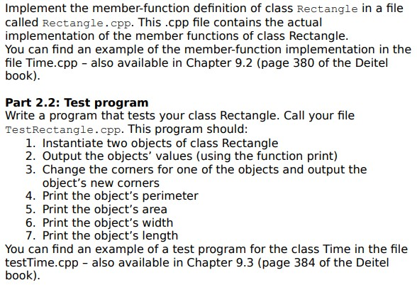 the class: the x and y coordinates of the four corners of
