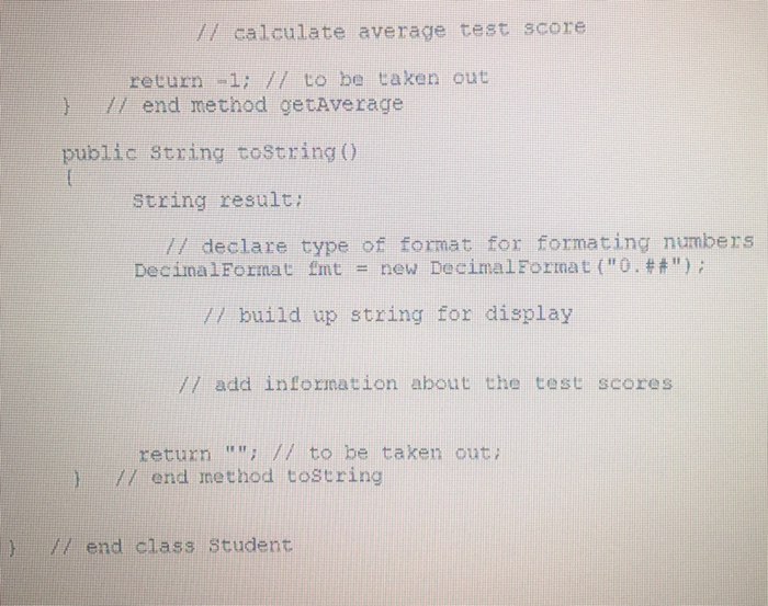 accepts two parameters: the ugh 3) and the score. Also provide a