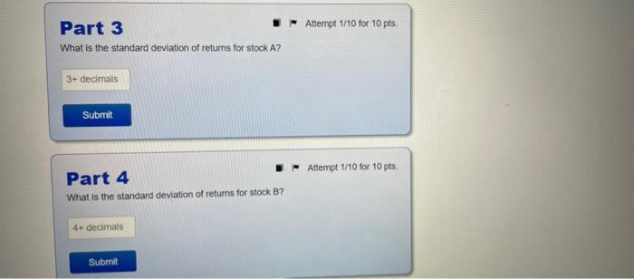 given different states of the economy: State (s) Probability E(TA.s) E(TB,s) Recession