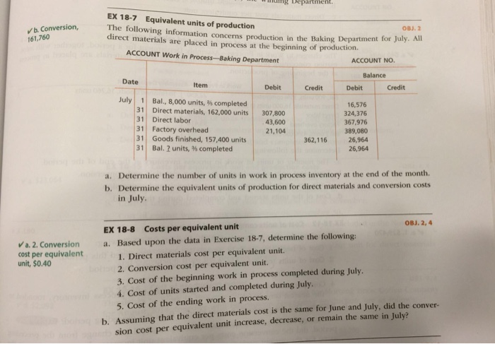 Solve using FIFO. The following information concerns production in the Banking Department