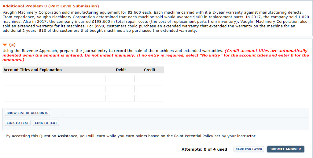 PLEASE DO NOT ANSWER IF YOU ARE NOT SURE Additional Problem 3