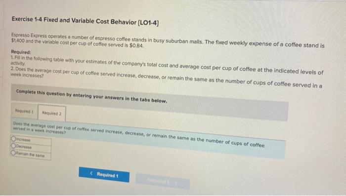 a number of espresso coffee stands in busy suburban malls. The fixed