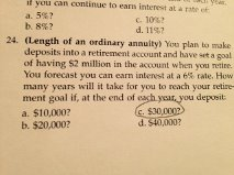 Only part c. please explain. if you can continue to earn interest