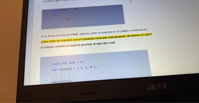 the cout command that is after calling FunB? 4. If the above