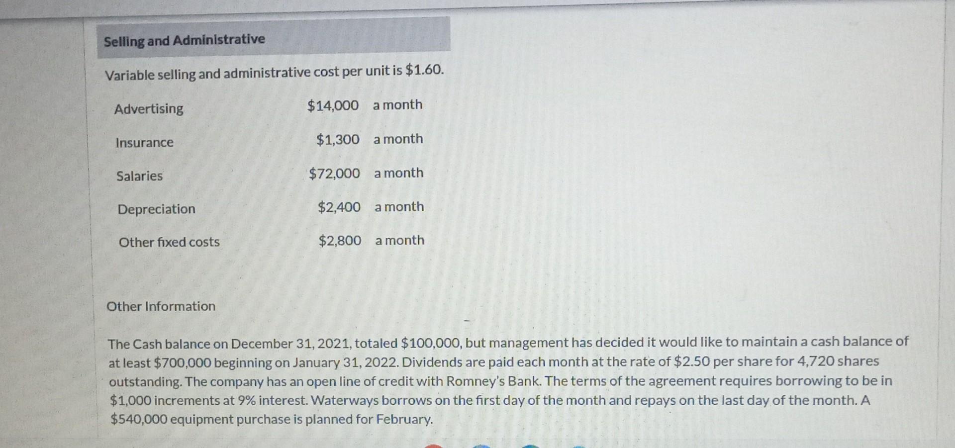 2,520. List Variable Costs first.) Your answer is correct. For the first