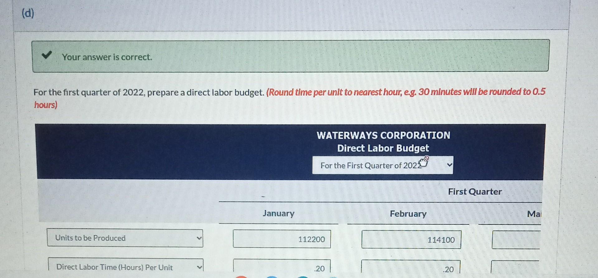 keep 10% of the next month's unit sales in ending inventory. All