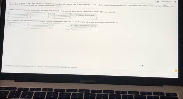  - Direct Labor Cost Variance MacBook Pro