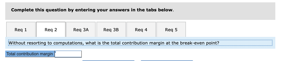 missing amounts would be to prepare a contribution format income statement for