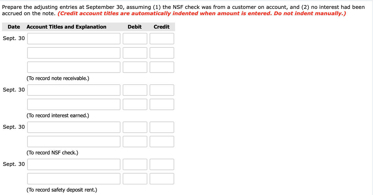 account in the ledger of Novak Company. Balance September 1-$17,160; Cash deposited-$64,240.