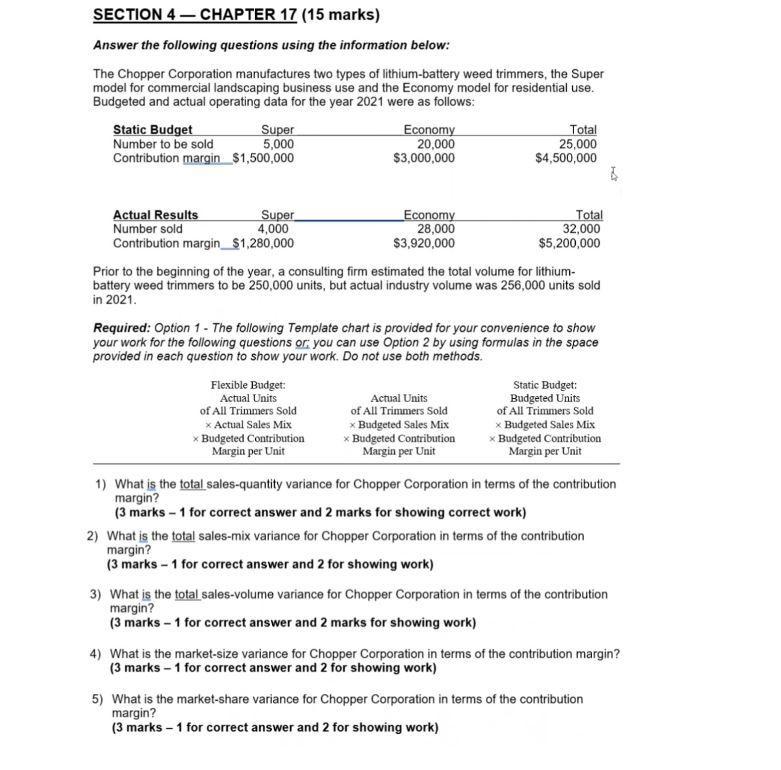  PLease help me with all!!! SECTION 4 - CHAPTER 17 (15