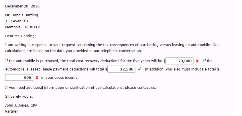 a new automobile that he will use 100% for business. The purchase