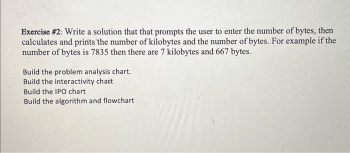  Exercise \#2: Write a solution that that prompts the user to
