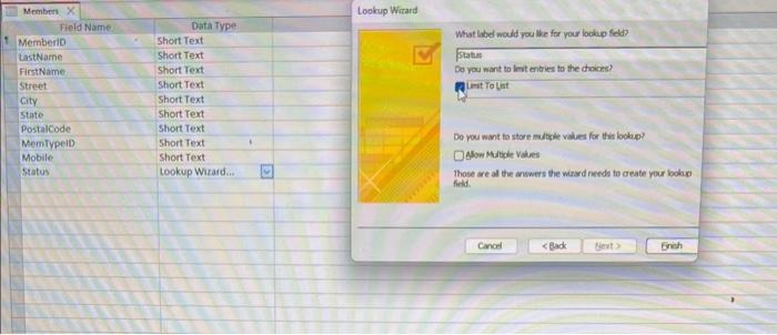 i did it as well. 22. Open the Members table in Design