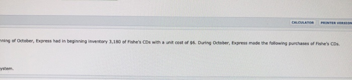 25 4,770 6,360 $9 $10 @ During October, 17,331 units were sold.