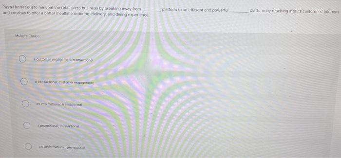 pls send the answer as soon as possible thank you Pizta Hut