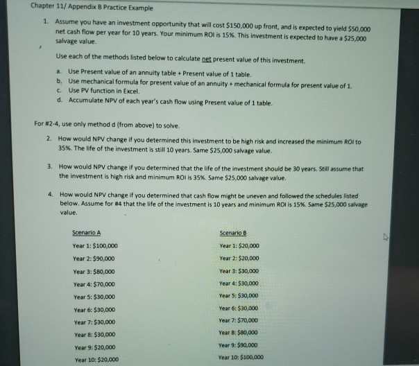 Solve three and four. Thank you! Chapter 11/Appendix B Practice Example