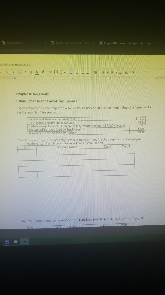  shutteet Home 5 Chapter 8 Homework - Google ast edit was