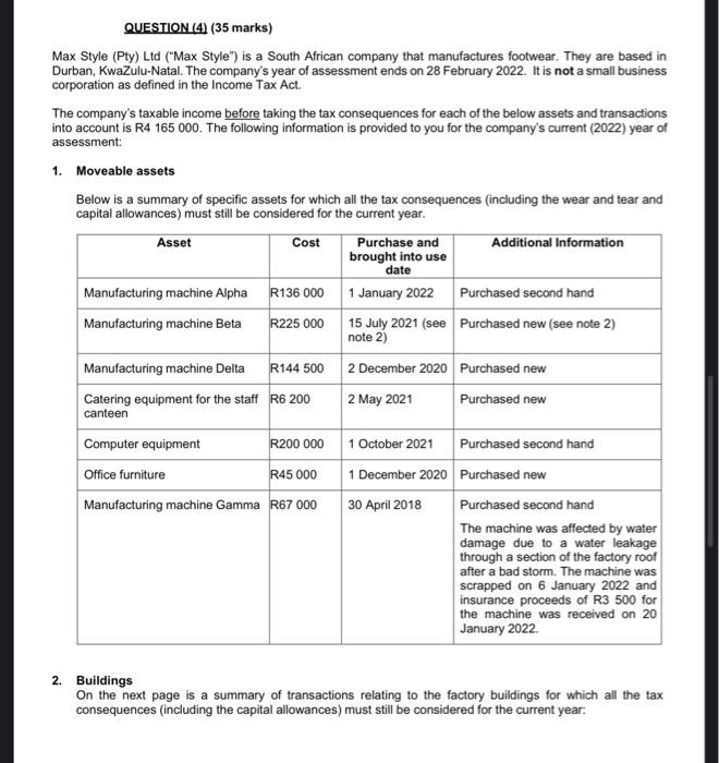  QUESTION 4 continued) 4. Amounts relating to debtors 5. Employee related