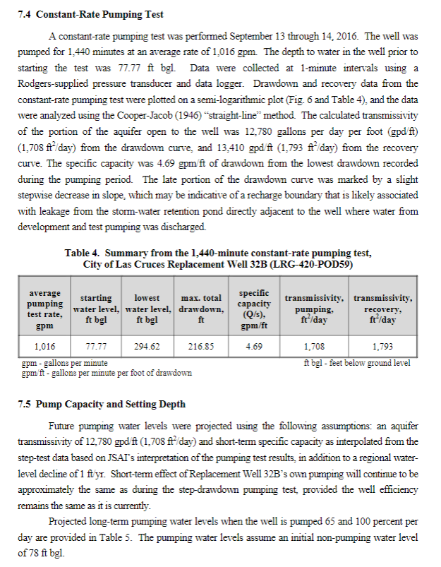 for each step in the step-drawdown test. 7.1 Aquifer Testing Methods After