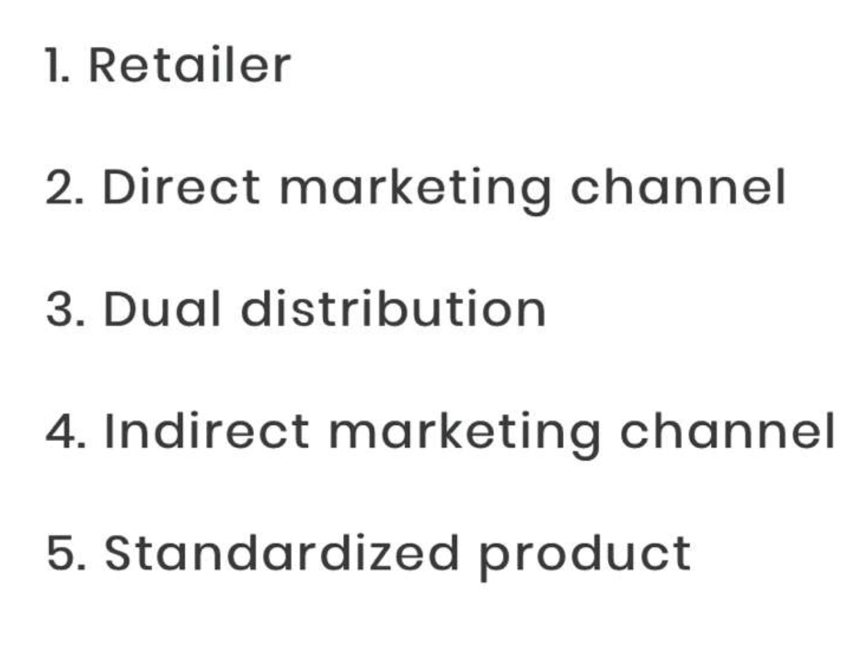 Give one example With a definition/explanation (10-20 words) for each of the