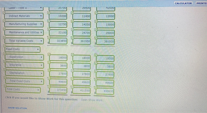 CALCULATOR PRINTER Click If you would like to show Work for this