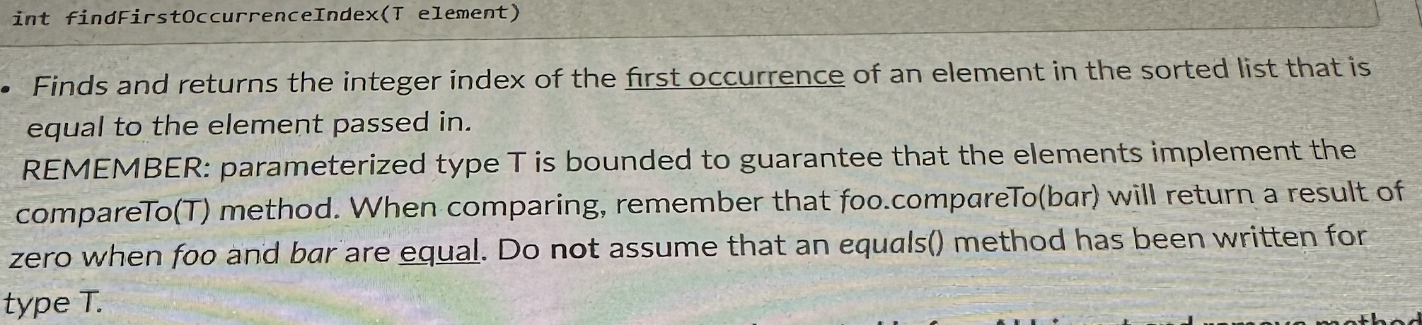 use of The MySortedList class must have ONE private array that is