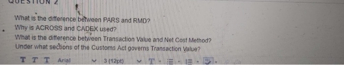  What is the difference between PARS and RMD? Why is ACROSS