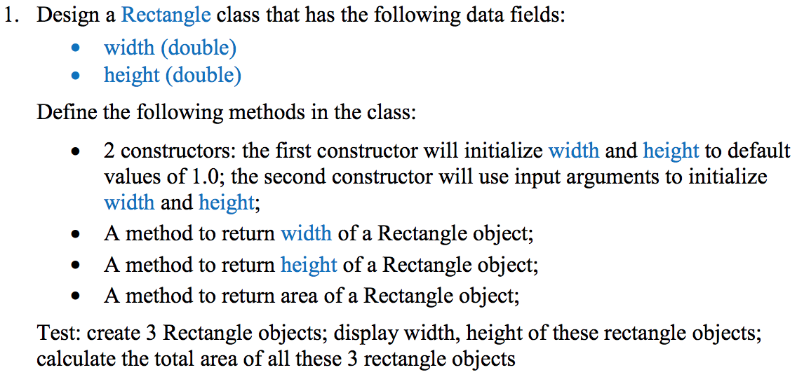 Need help writing a program for #1 in java! 1. Design a