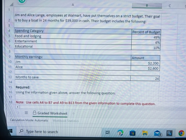 Answer by filling with Excel Formula in the box below in the