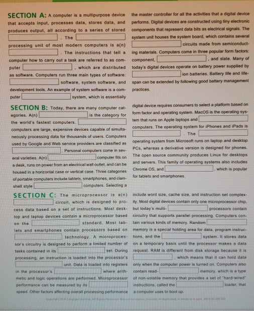  SECTION A: A computer is a multipurpose device the master controller