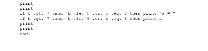 statements in LAO language are: comment statement> ::-REM REM any string> assignment