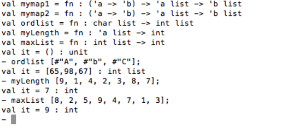 Define a function mymap2 that has the type &behavior as map. No