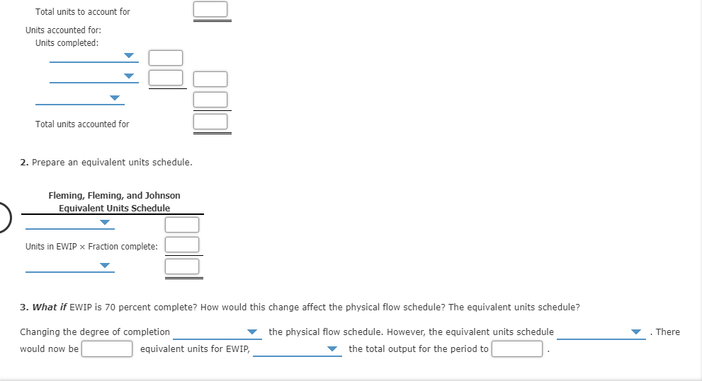 for March (output is measured in number of returns): Units, beginning work