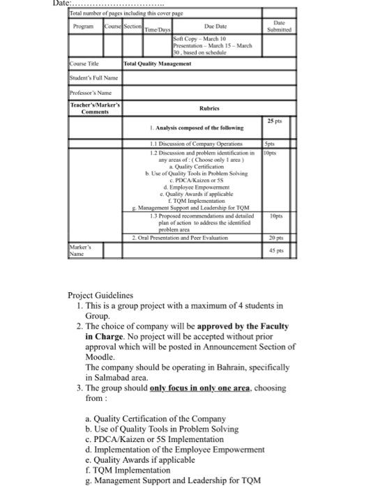  Project Guidelines 1. This is a group project with a maximum