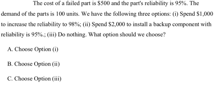 is Taguchi's quality loss function for this process? A. L=36D2 B. L=3