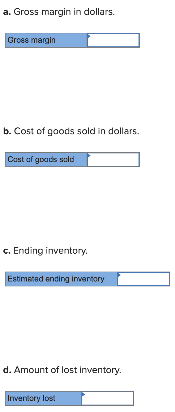 Estimating ending inventory LO 5-4 A substantial portion of inventory owned by