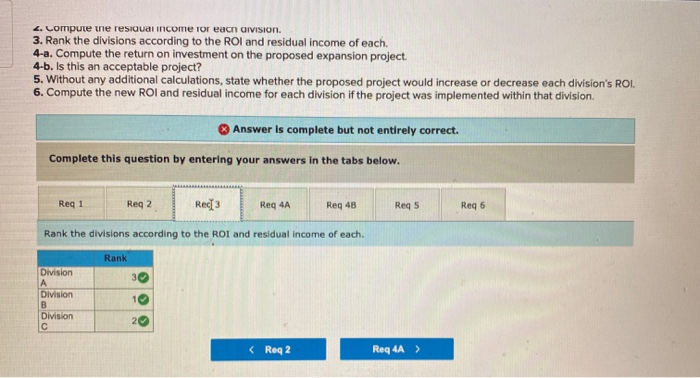 three divisions are as follows: Sales revenue Cost of goods sold Miscellaneous