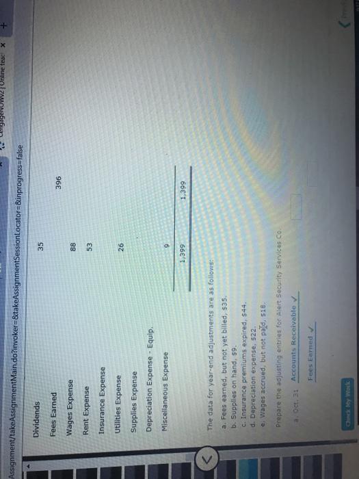 Security Services Co. offers security services to business clients. Alert Security Services