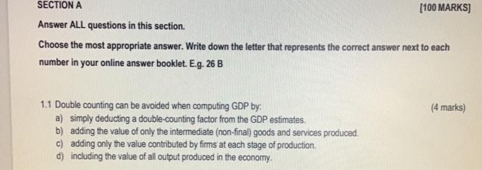  Answer ALL questions in this section. Choose the most appropriate answer.