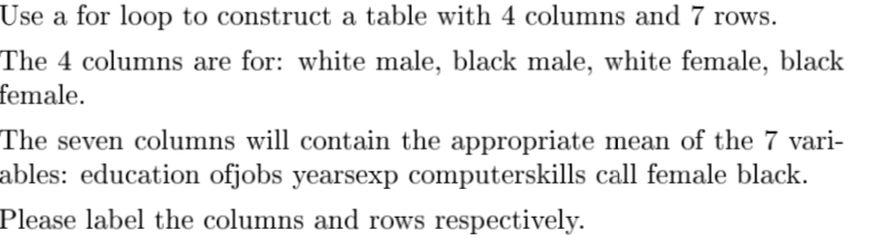 education ofjobs yearsexp computerskg call 4,870 4,870 4,870 4,870 4,870 3.61848 3.661396