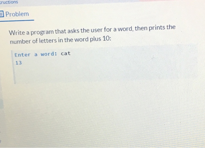  Answer in Python prog pls ructions Problem Write a program that