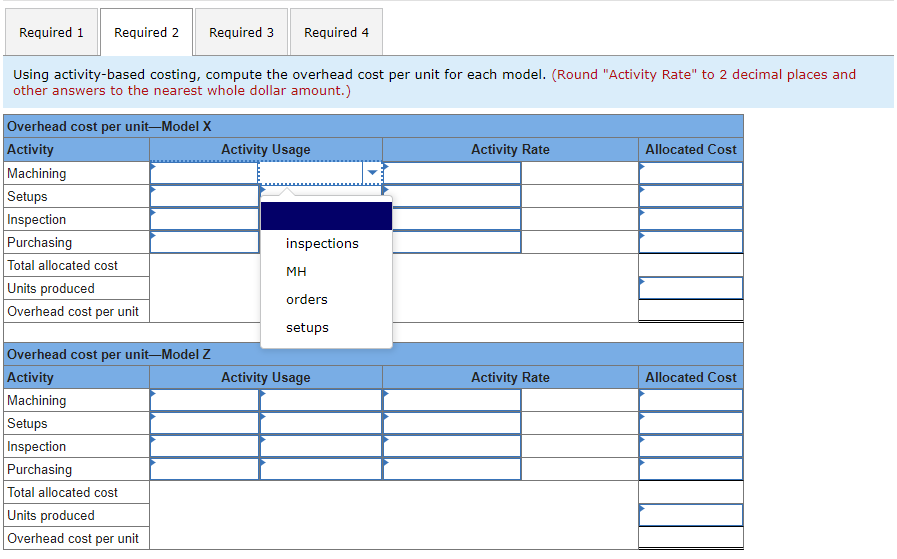 air conditioners. The activities, costs, and cost drivers associated with the production