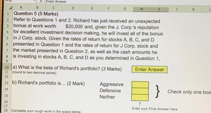 Question 5 (Question 1 and 2 are both completed and included for