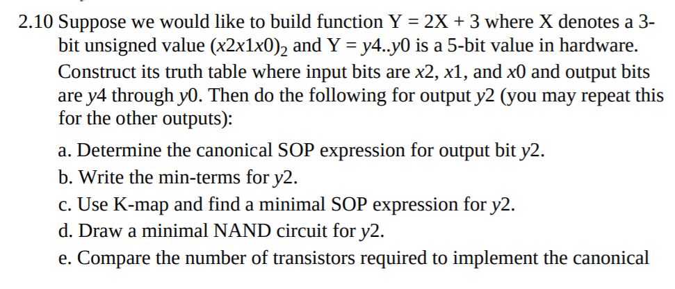 ONLY 2.10 C, D, AND E 2.10 Suppose we would like to