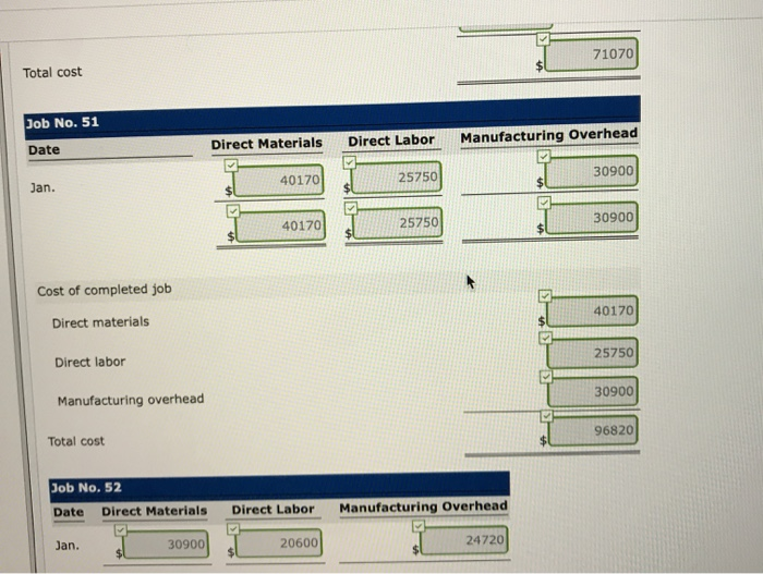 No. 50 was the only job in process. The costs incurred prior