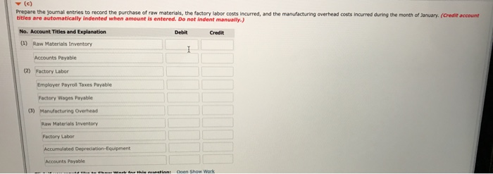 to January 1 on this job were as follows: direct materials $20,600,