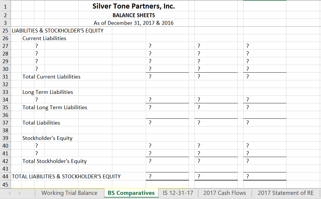 the question marks from the appropriate cells and leave those cells blank.